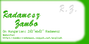 radamesz zambo business card